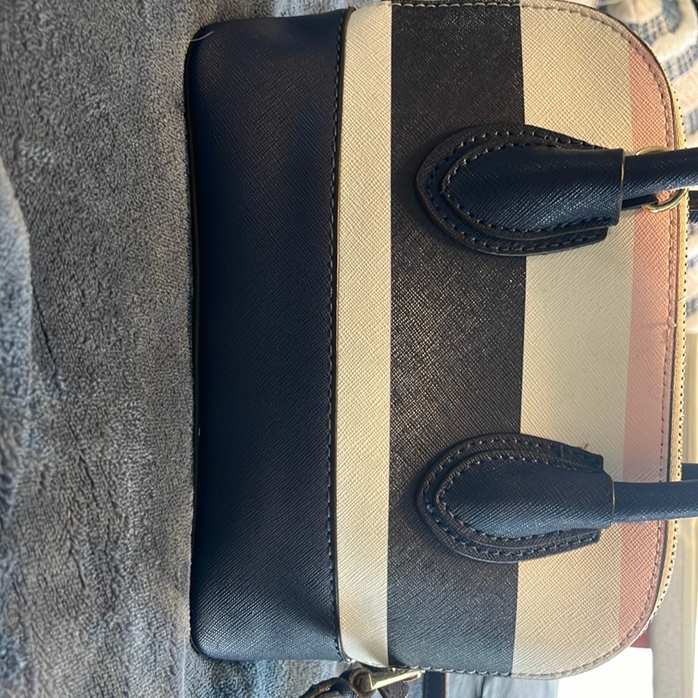 Navy Blue and Pink Purse
